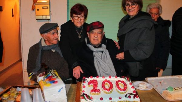 frazzanò toasts for carmelo gianguzzi's 100th birthday, his 98 year old brother