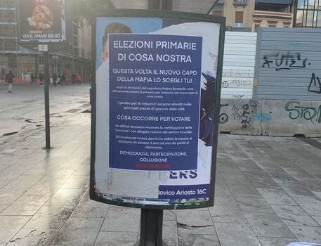 the primaries for the new mafia boss, palermo plastered with