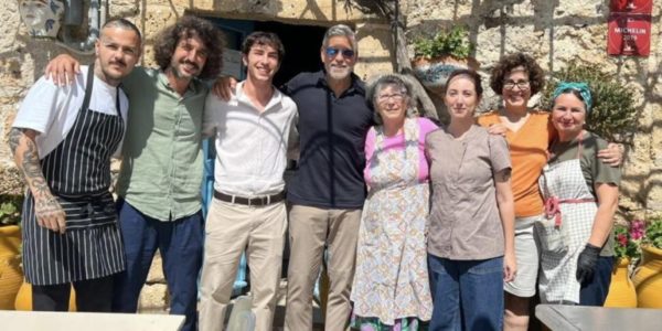 In Marzamemi, everyone is crazy about George Clooney, selfies, and group photos with the locals.