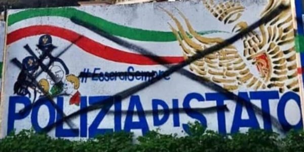 Messina, vandalizzato il murales realizzato per la festa della polizia