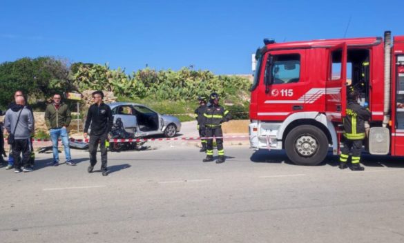 Scontro auto-moto sul lungomare di Trapani: due feriti trasportati in ospedale