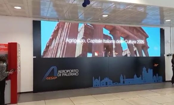 All'aeroporto di Palermo un video per promuovere Agrigento capitale della cultura 2025