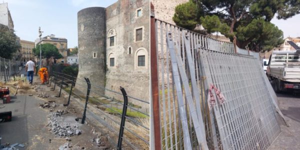 Catania, nuova ringhiera a protezione del Castello Ursino